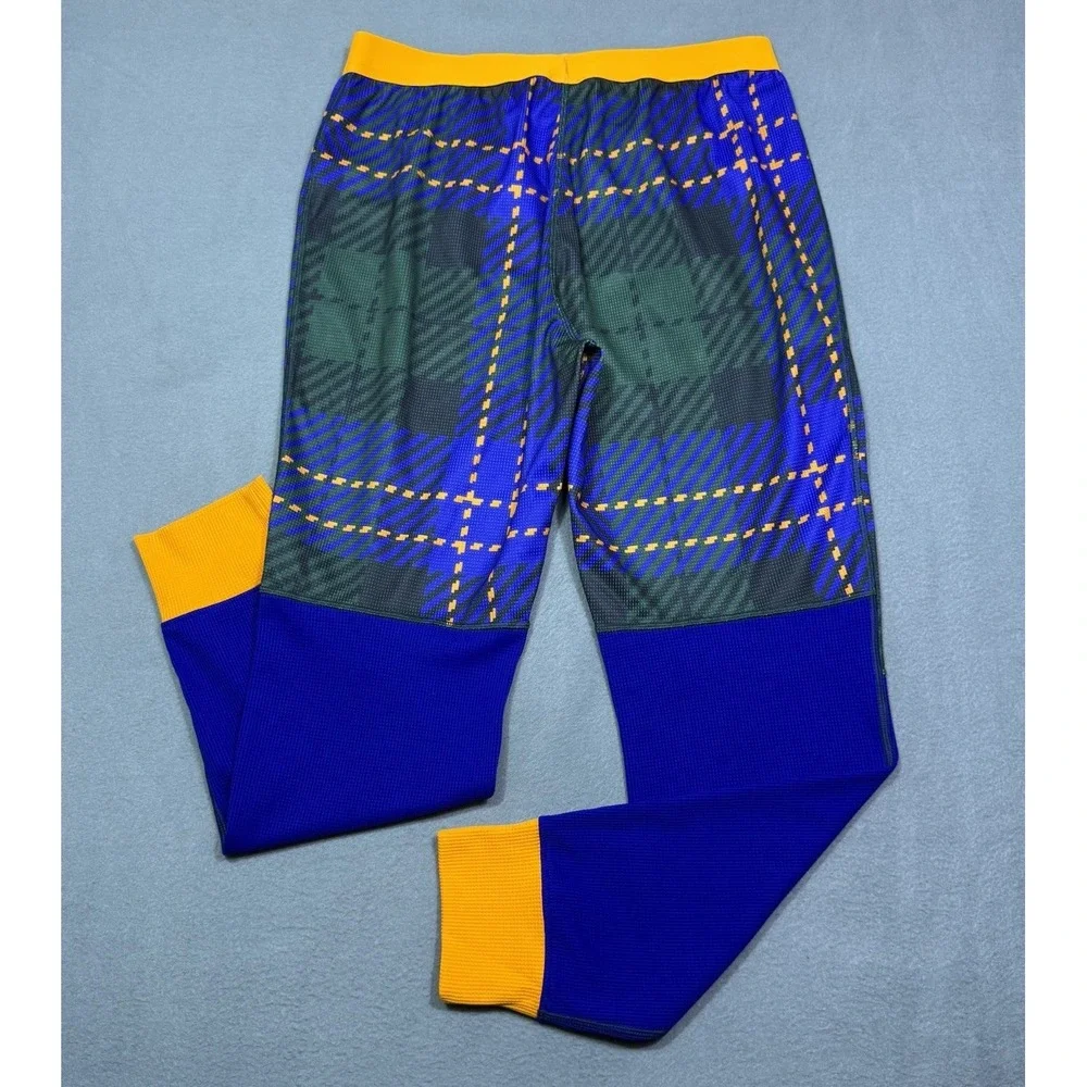 The North Face FlashDry Baselayer Pants Mens M Plaid Waffle Thermal Geometric